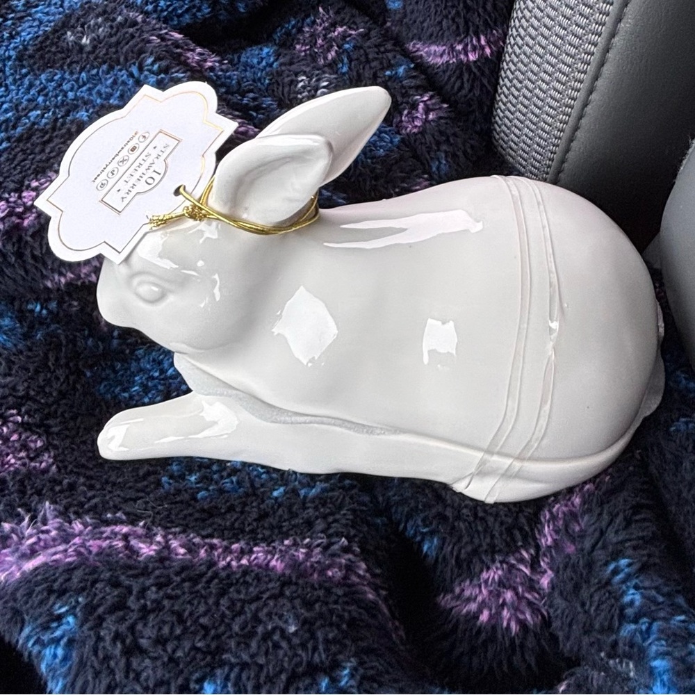 Bunny Butter dish.   Rabbit butter dish.  New - Picture 7 of 9